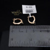 Rose gold english lock earrings #68603