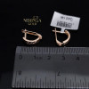 Rose gold english lock earrings #68596