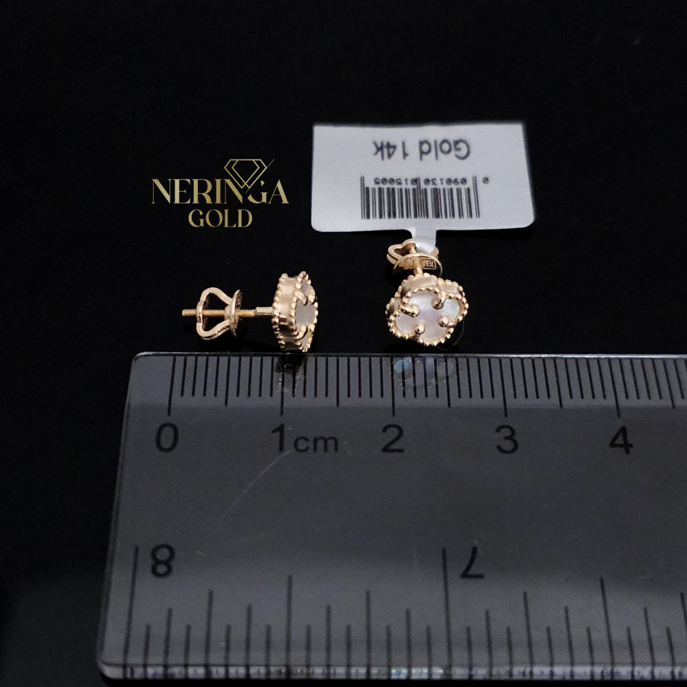 Rose gold stud earrings #68585