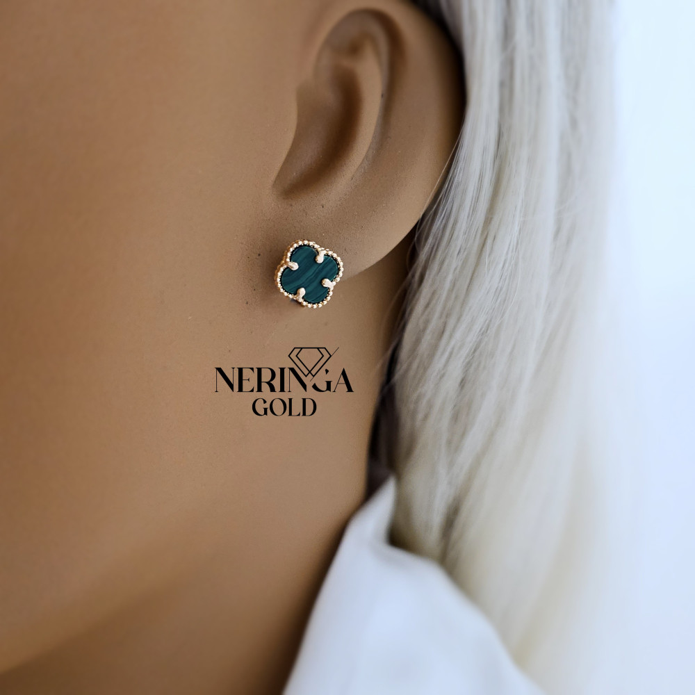 Rose gold stud earrings #68584
