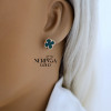 Rose gold stud earrings #68584