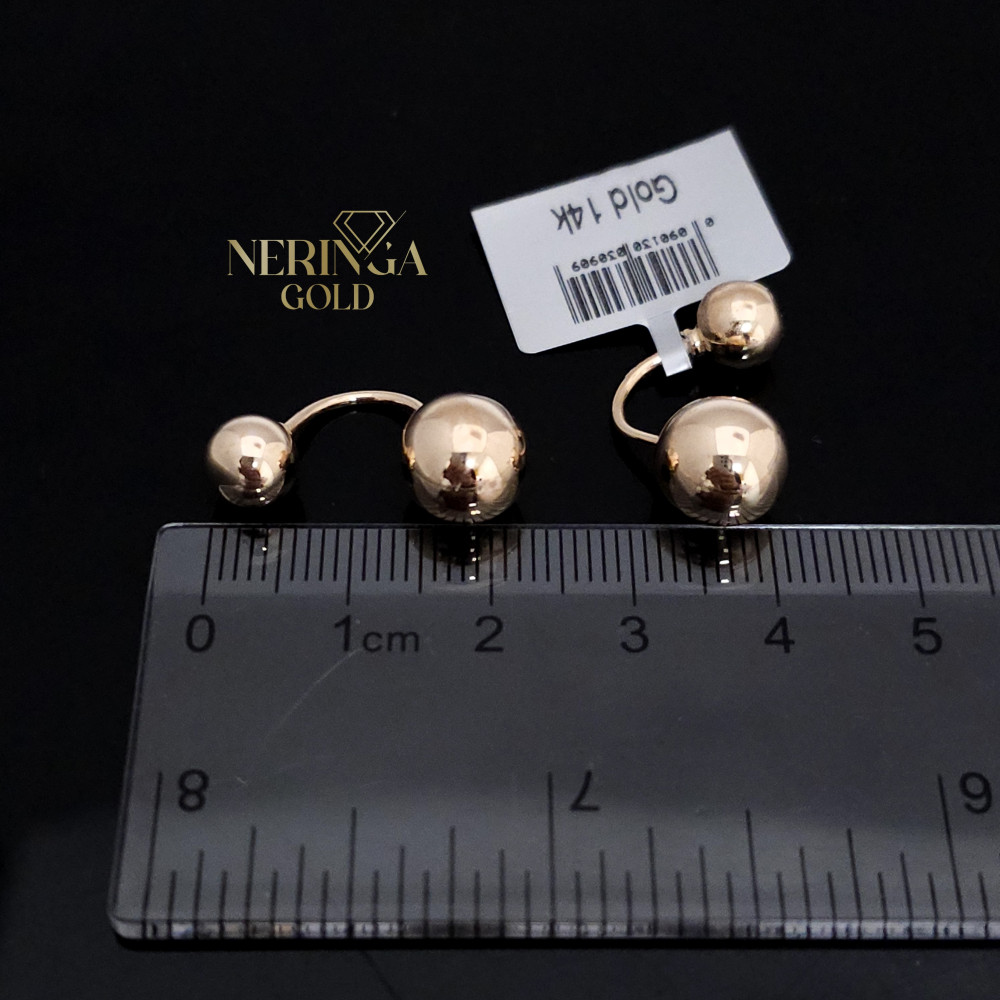 Rose gold earring #68591
