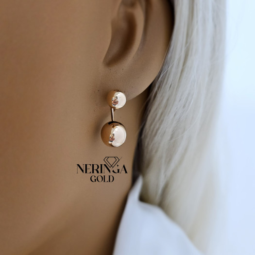 Rose gold earring #68591
