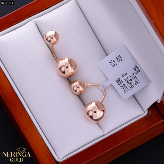 Rose gold earring #68591