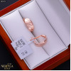 Rose gold english lock earrings #68593