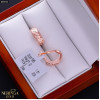 Rose gold english lock earrings #68594