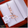 Rose gold english lock earrings #68597
