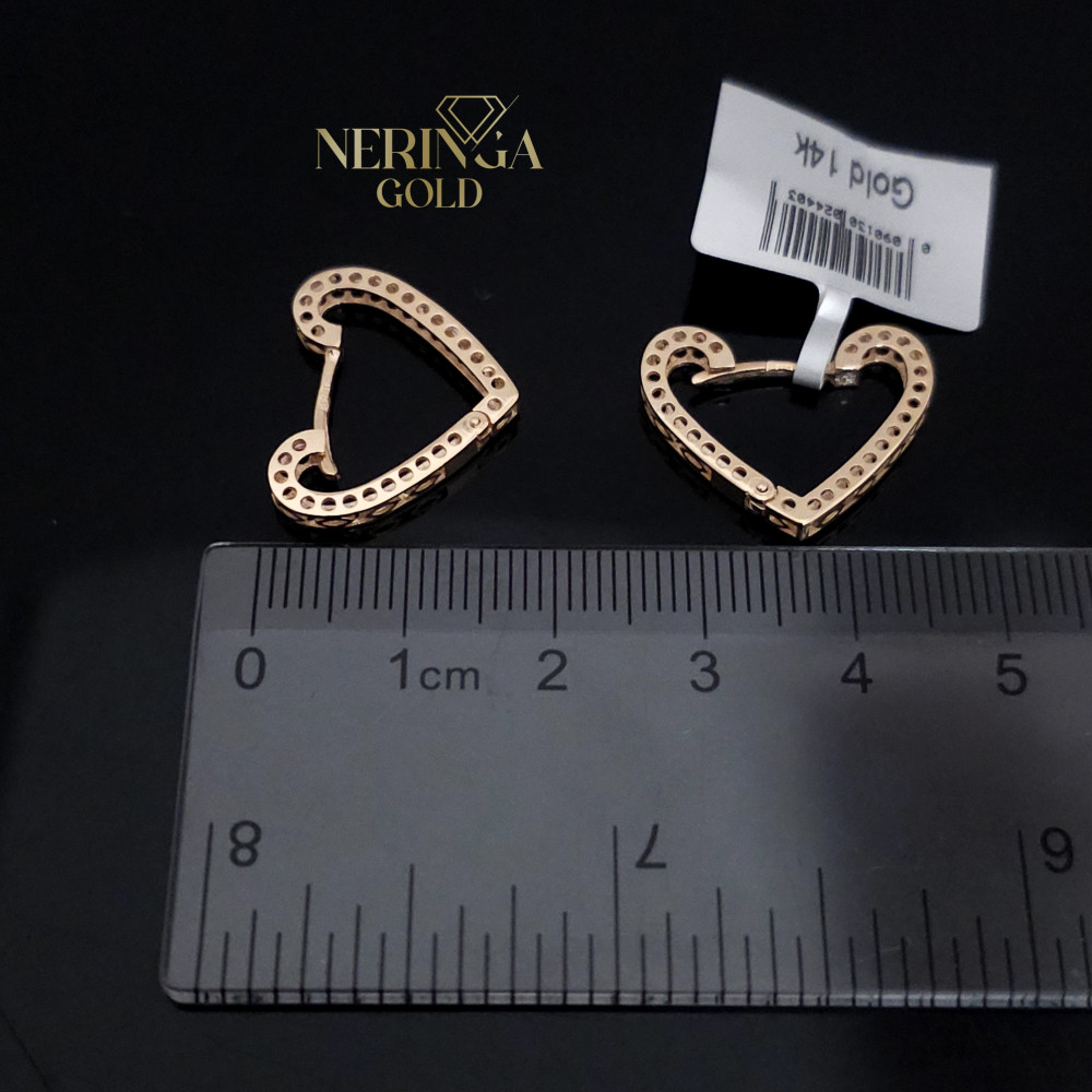Rose gold earring #68702