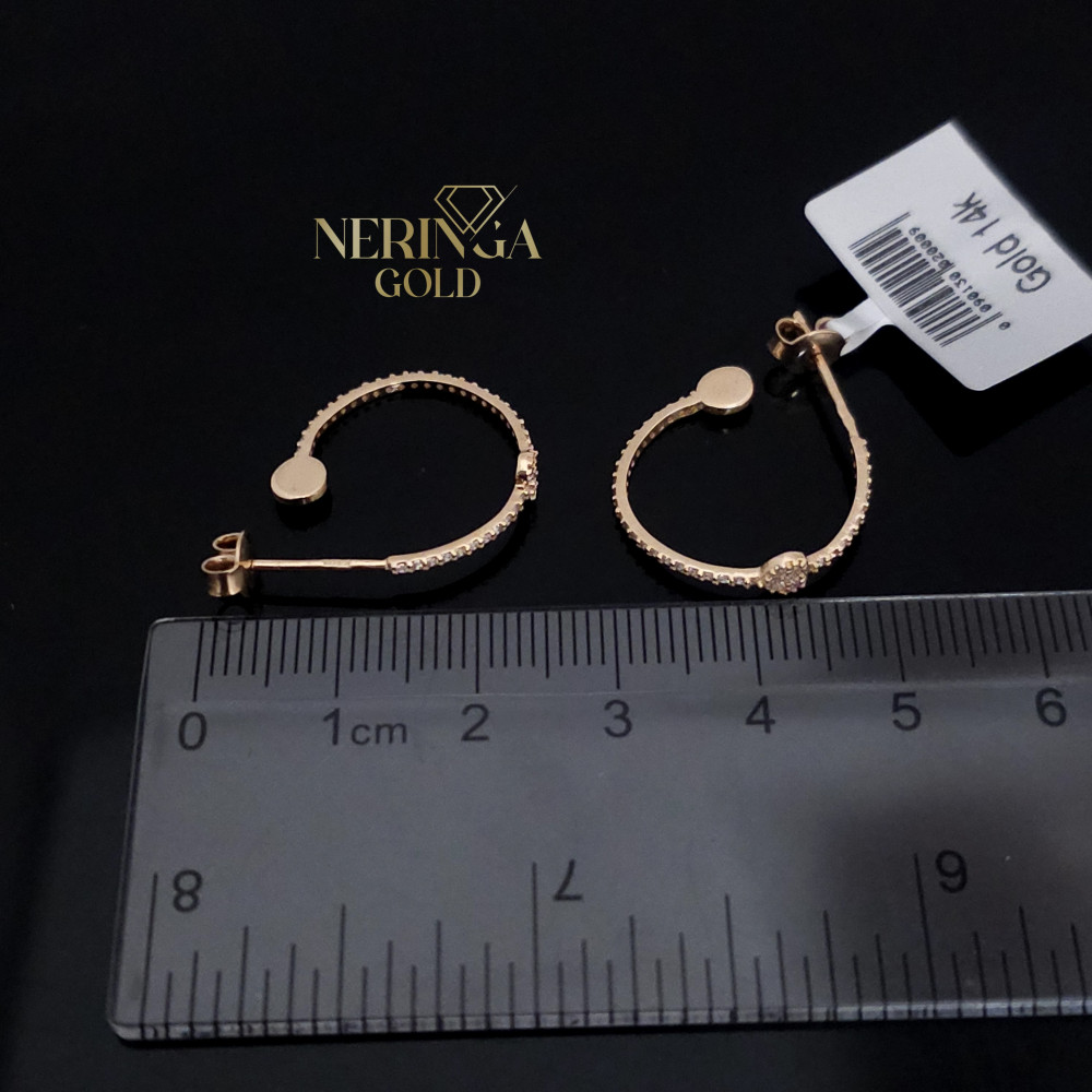 Rose gold earring #68703