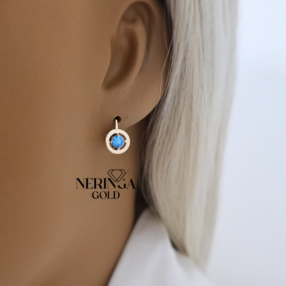 Rose gold children earrings #68732