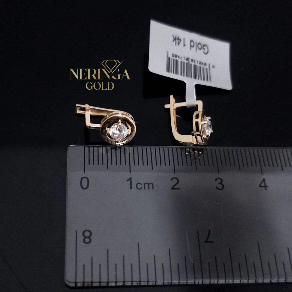 Rose gold children earrings #68730