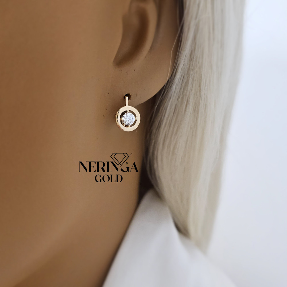 Rose gold children earrings #68730