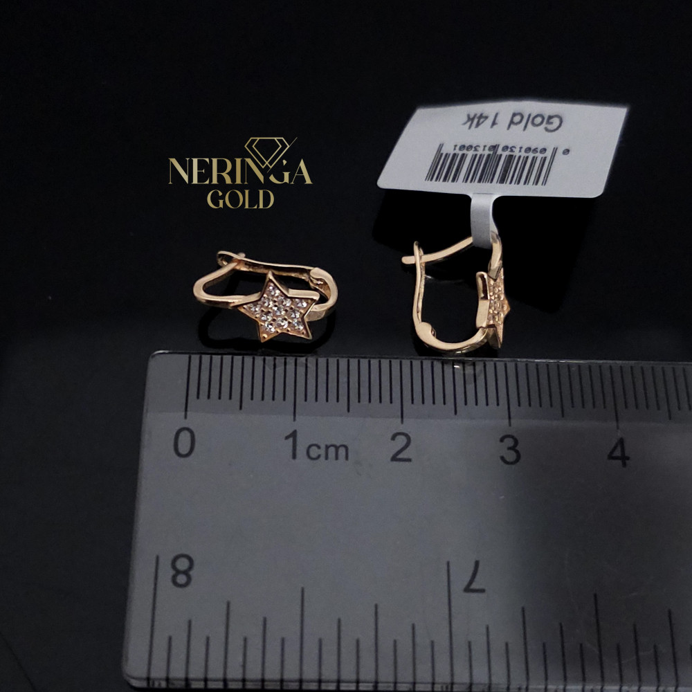 Rose gold children earrings #68727