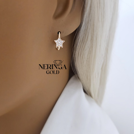 Rose gold children earrings #68727