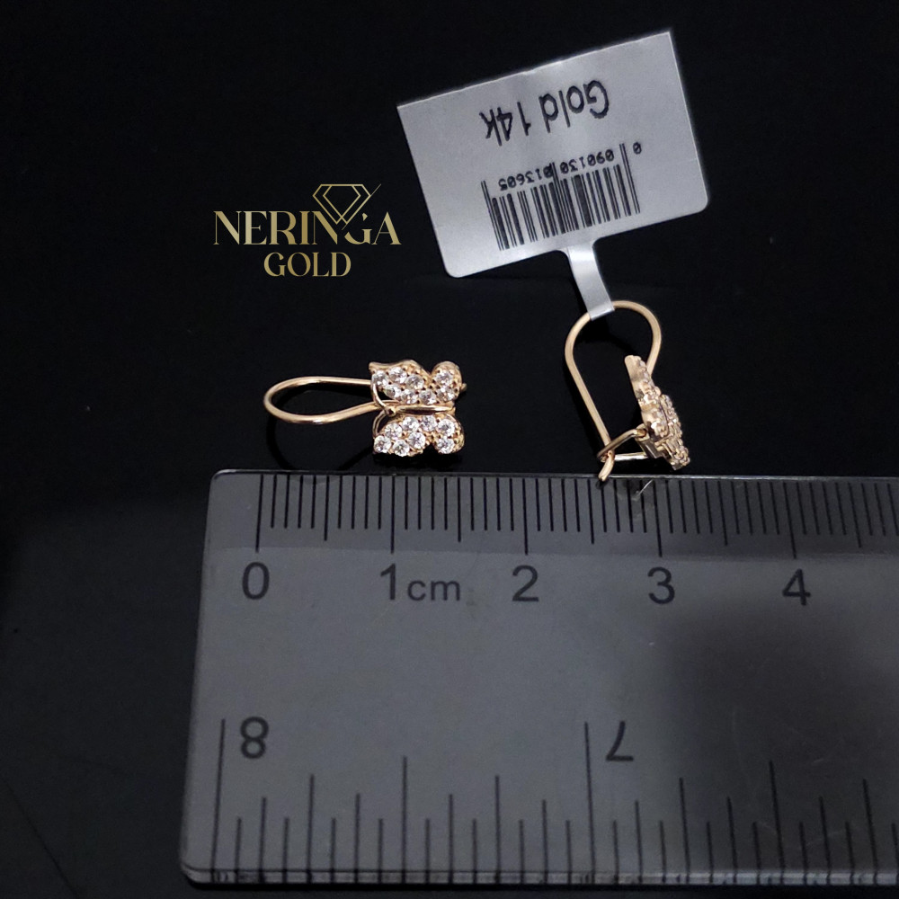 Rose gold children earrings #68721