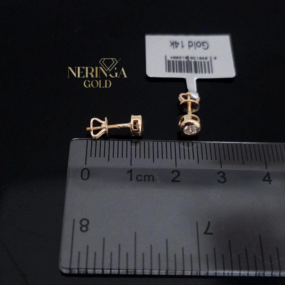 Rose gold stud earrings #68670