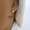 Rose gold stud earrings #68670