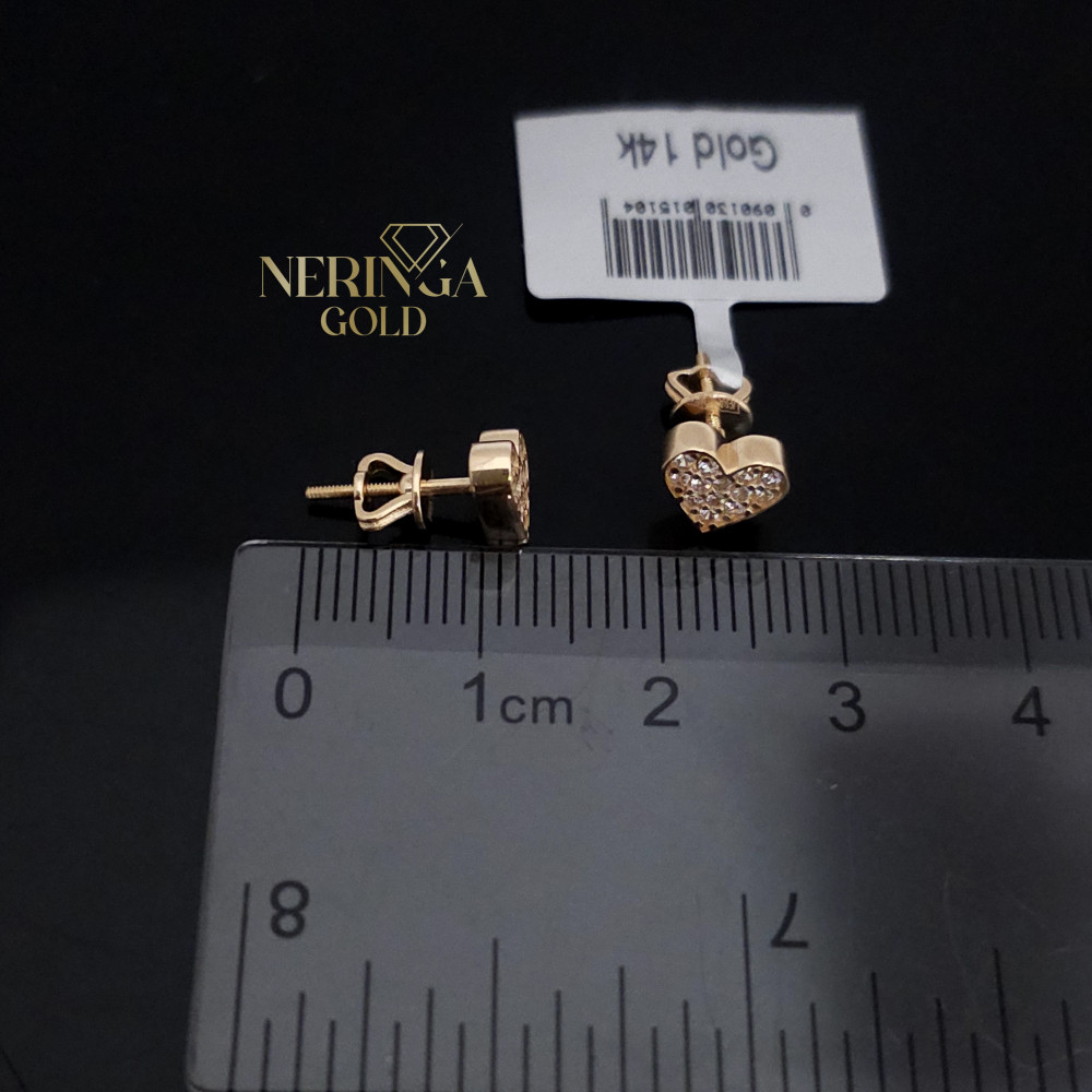 Rose gold stud earrings #68668