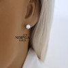 Rose gold stud earrings #68695