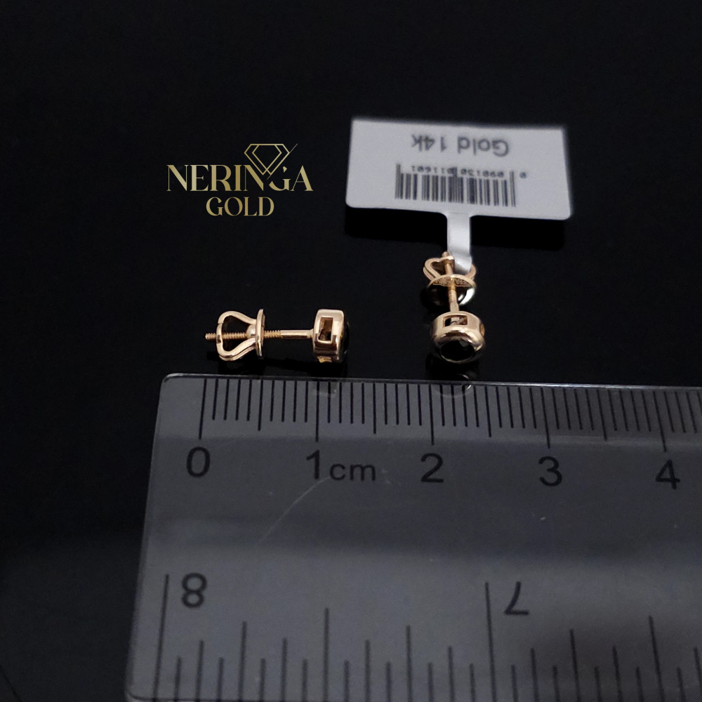 Rose gold stud earrings #68697