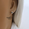 Rose gold stud earrings #68697