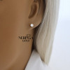 Rose gold stud earrings #68698