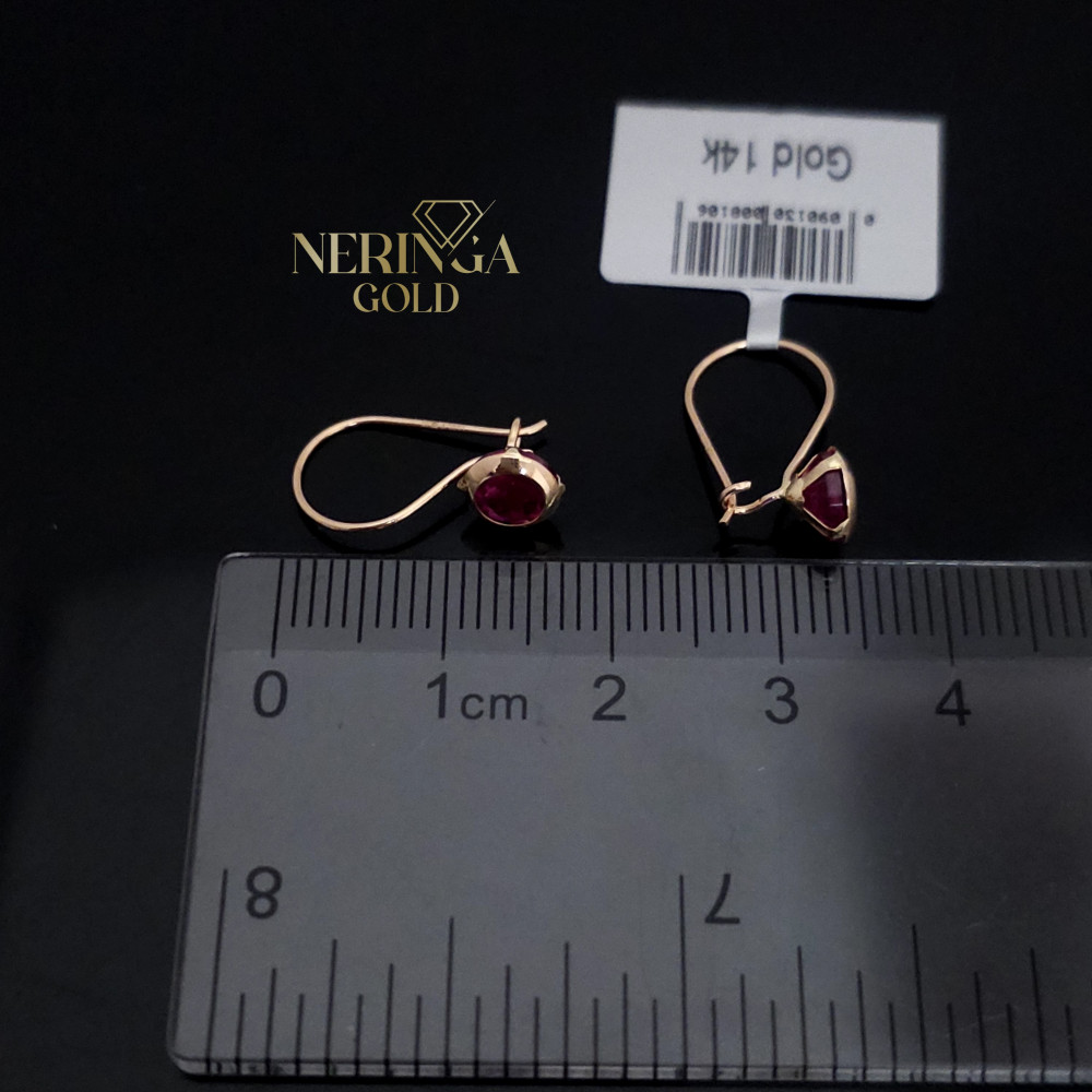 Rose gold earring #68707