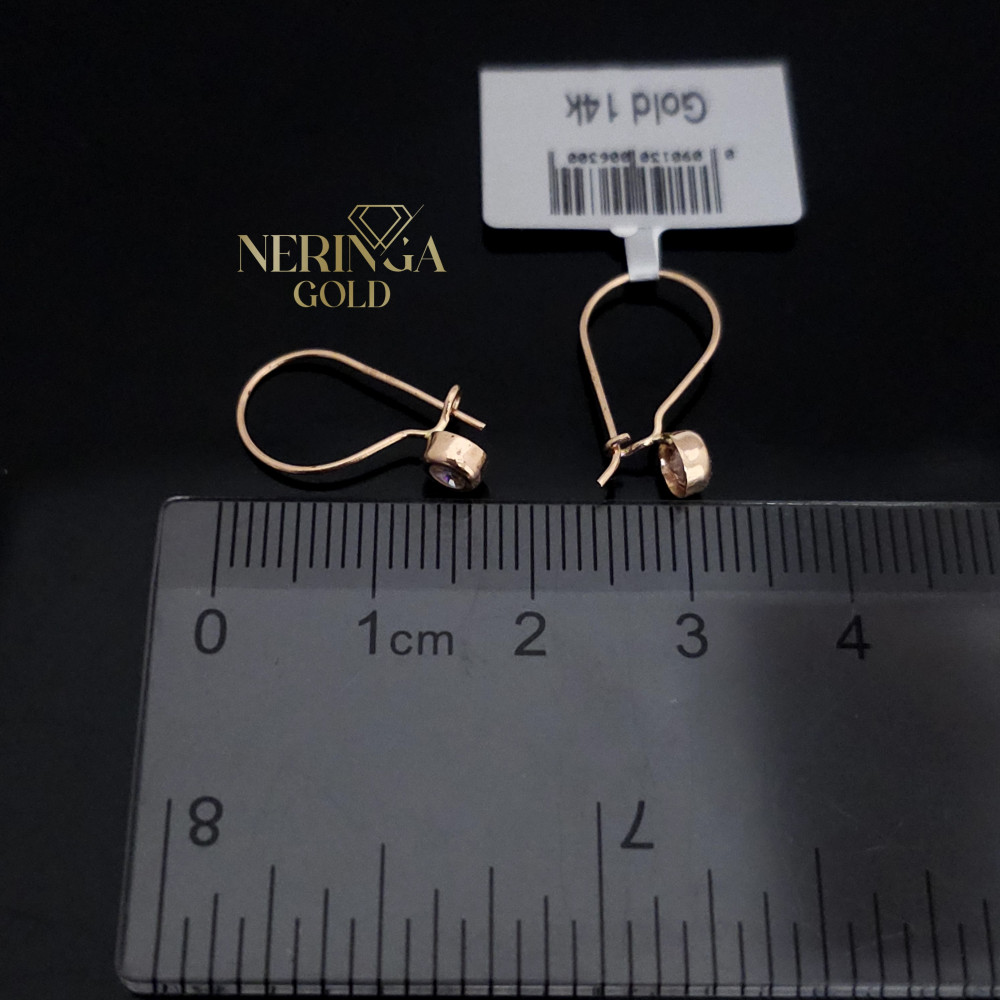 Rose gold earring #68714