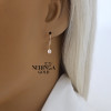 Rose gold earring #68714