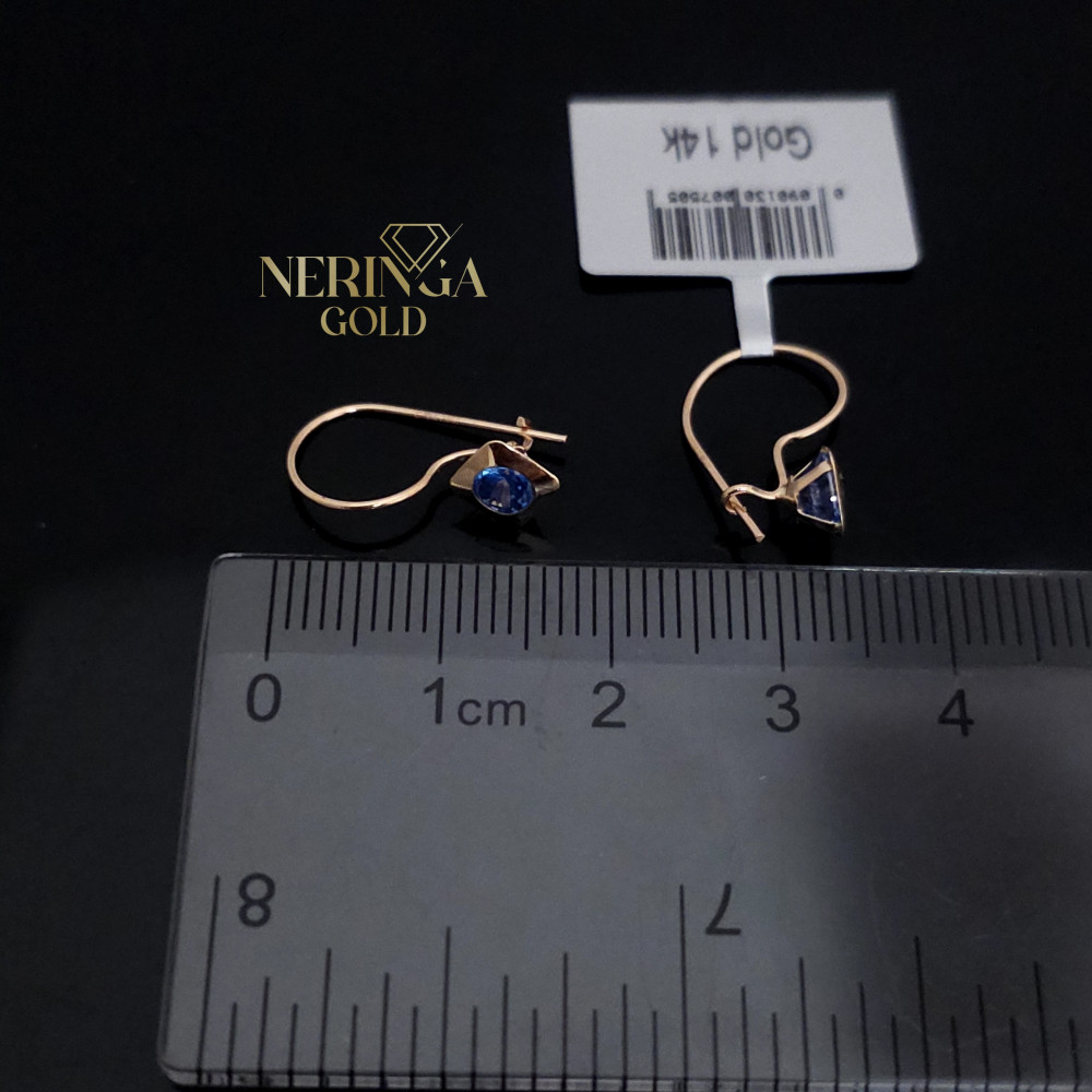 Rose gold earring #68708