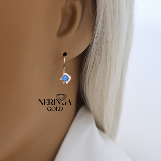 Rose gold earring #68708