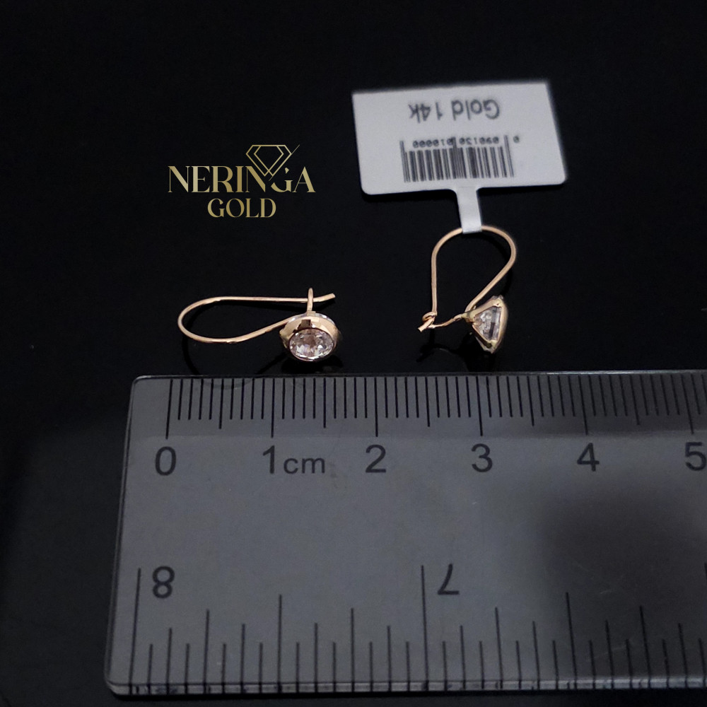 Rose gold earring #68710