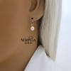 Rose gold earring #68710