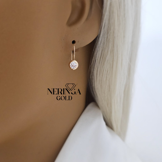 Rose gold earring #68710