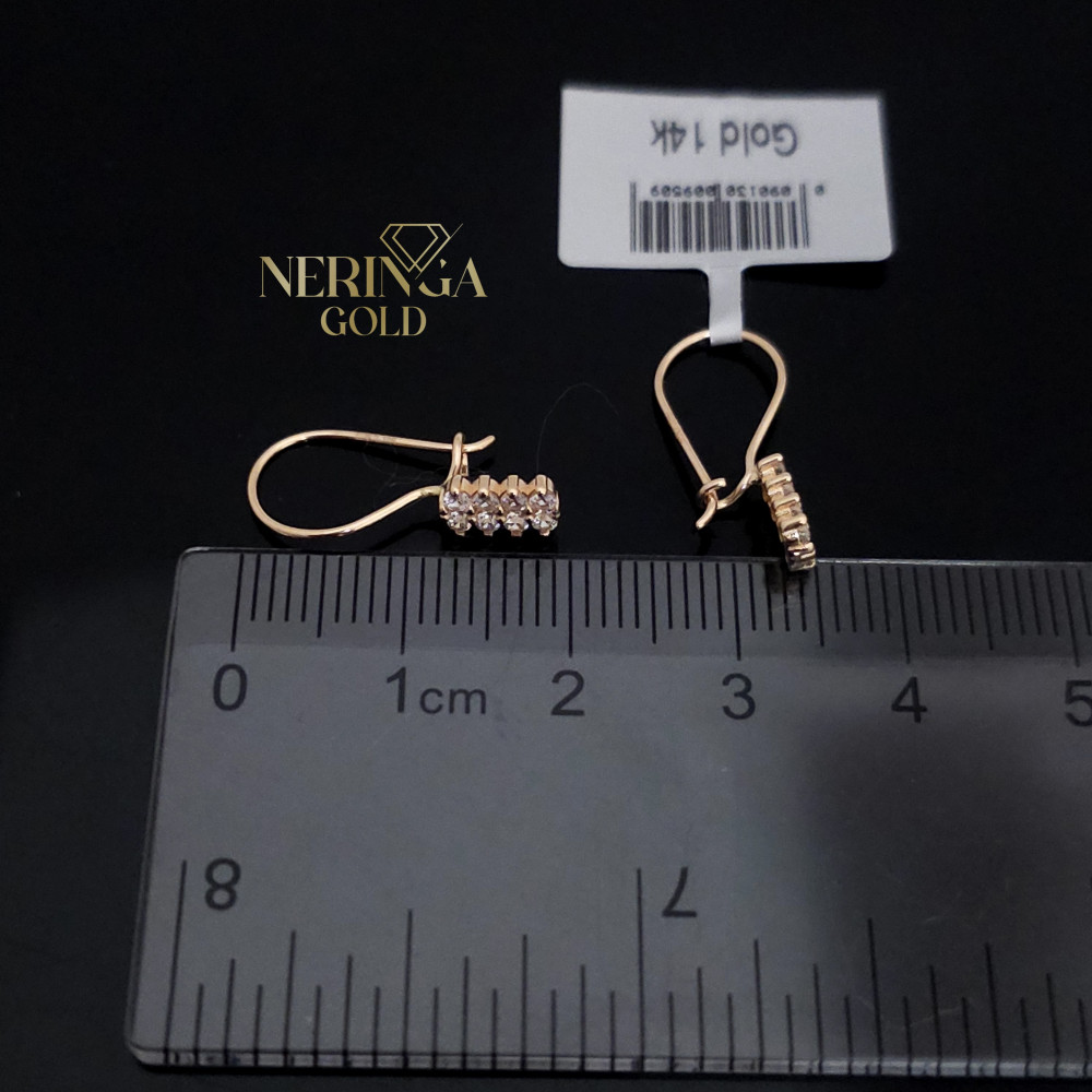 Rose gold earring #68720