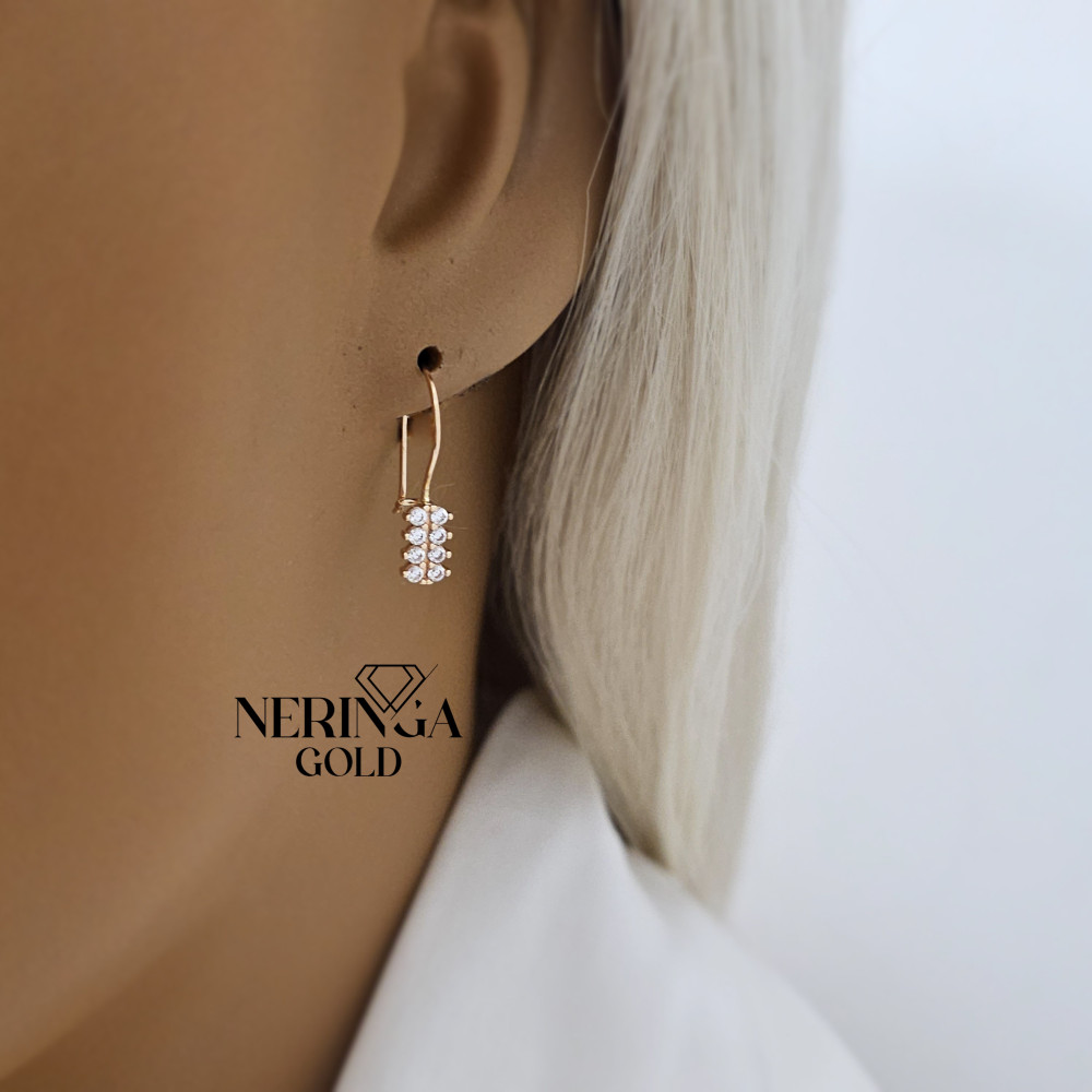 Rose gold earring #68720