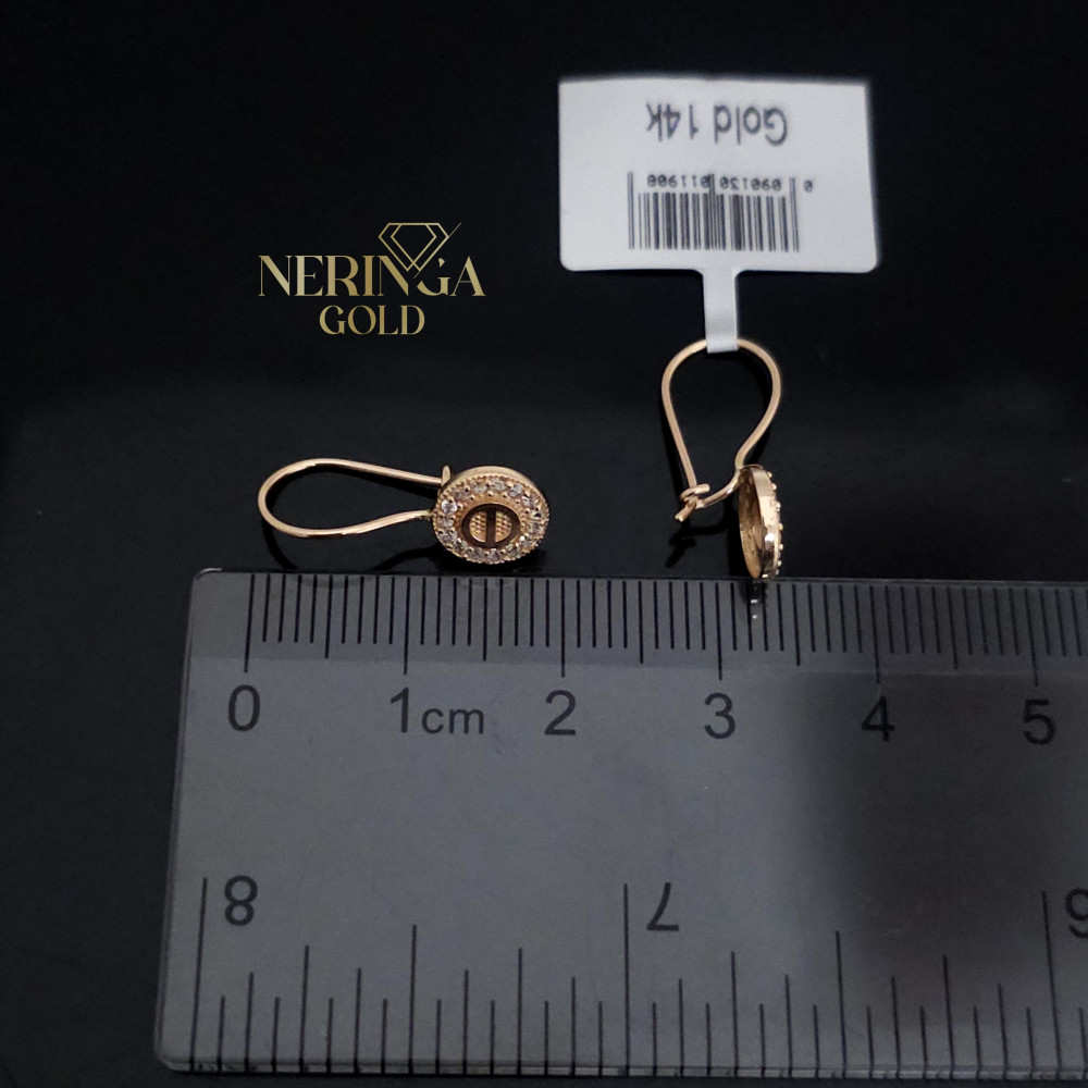 Rose gold earring #68718