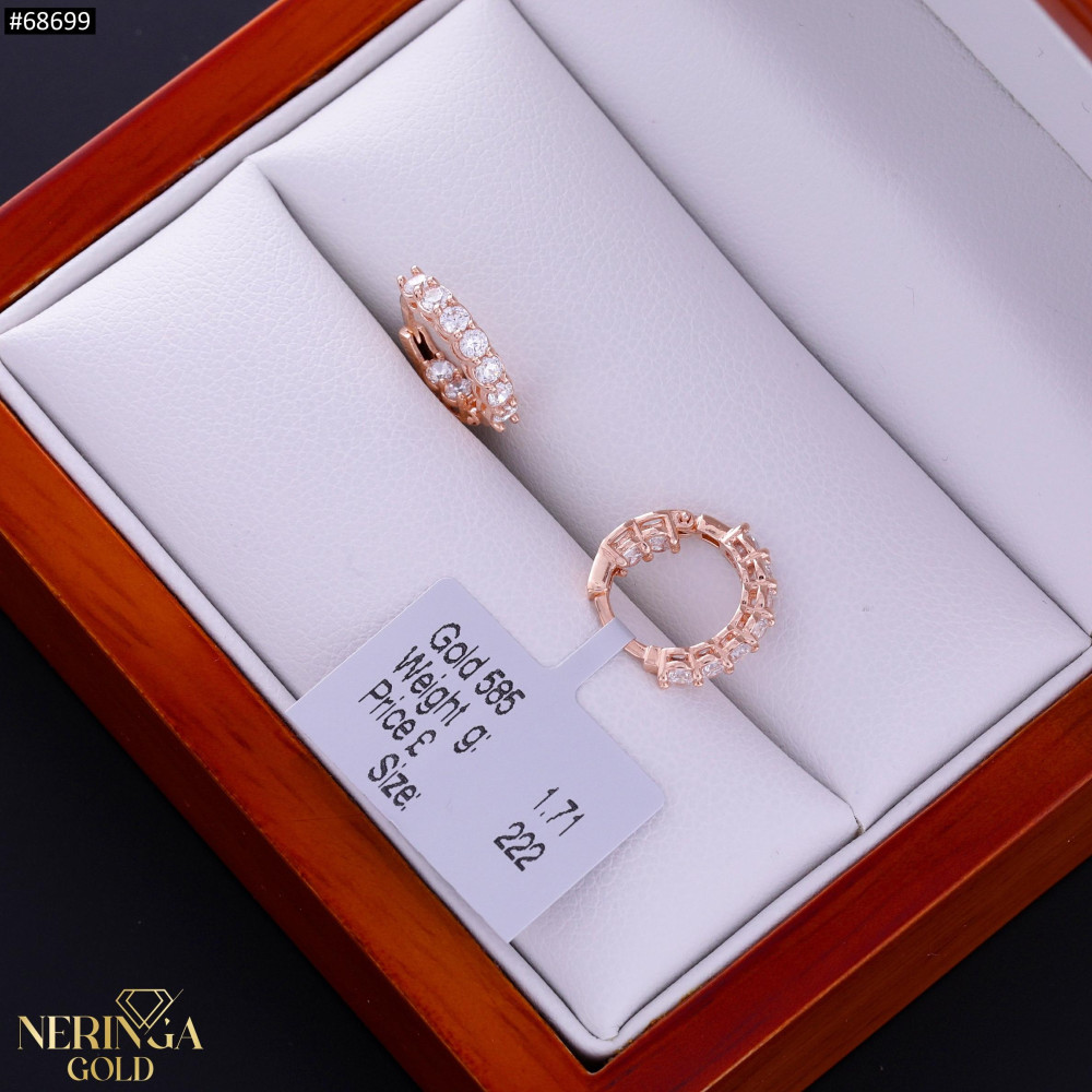 Rose gold hoop earrings #68699