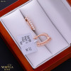 Rose gold english lock earrings #68700