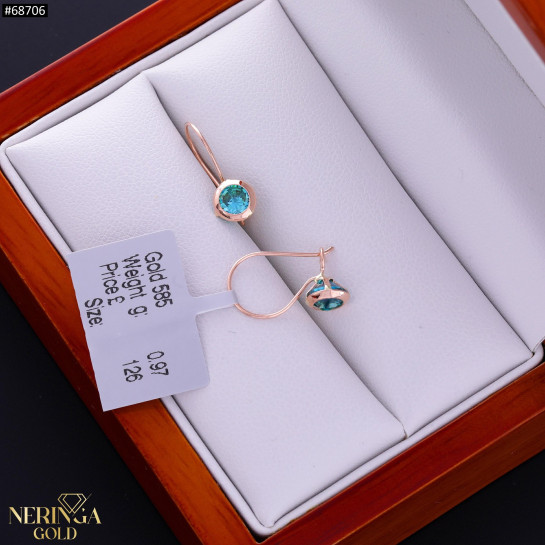 Rose gold earring #68706