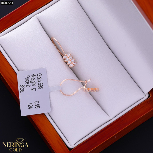 Rose gold earring #68720