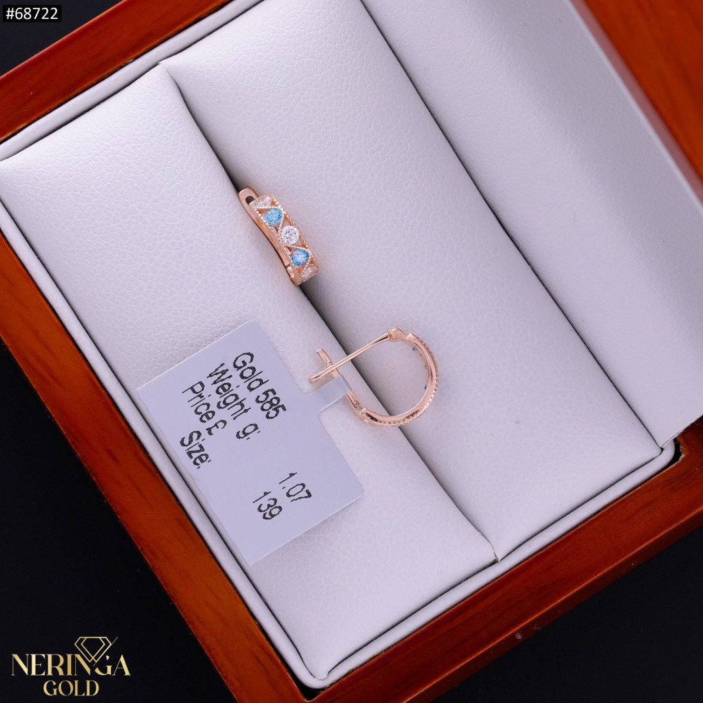 Rose gold children earrings #68722