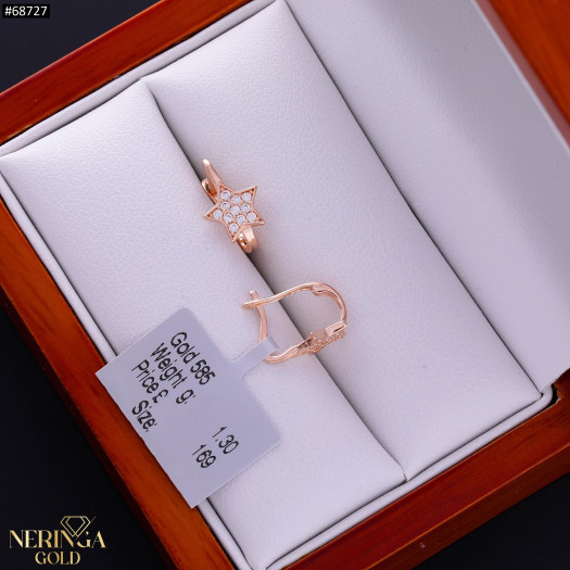 Rose gold children earrings #68727