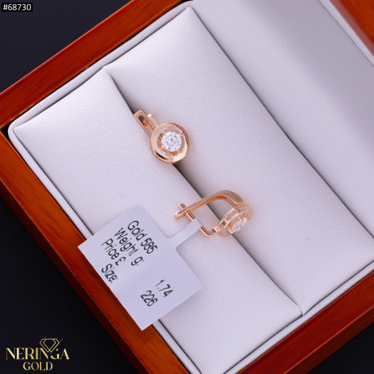 Rose gold children earrings #68730