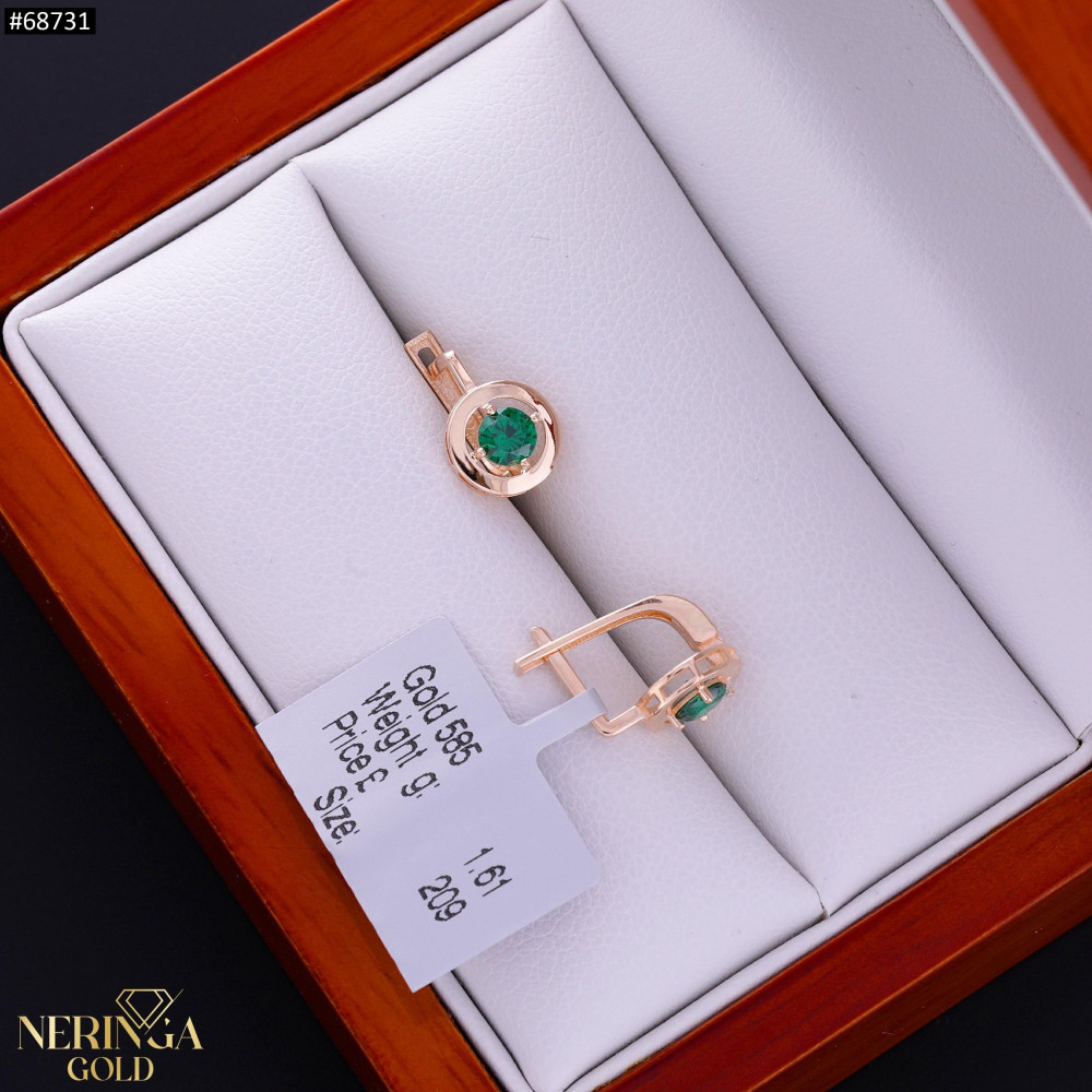 Rose gold children earrings #68731