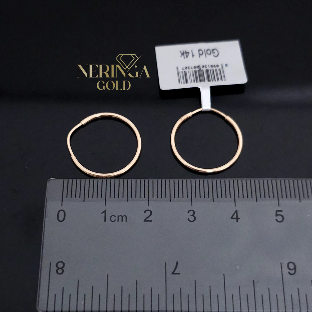 Rose gold hoop earrings #69159