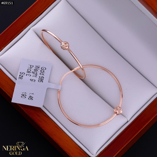 Rose gold hoop earrings #69151