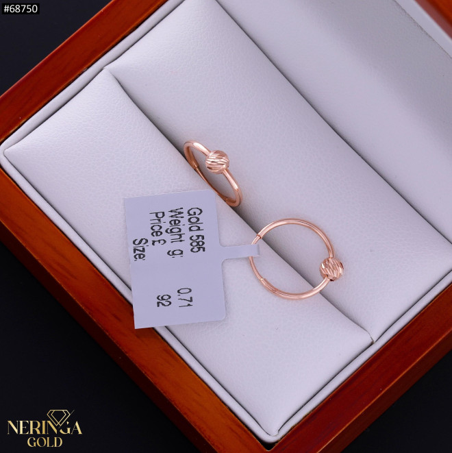 Rose gold hoop earrings #68750