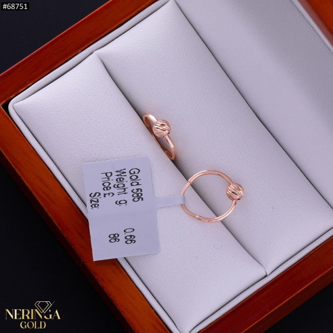 Rose gold hoop earrings #68751