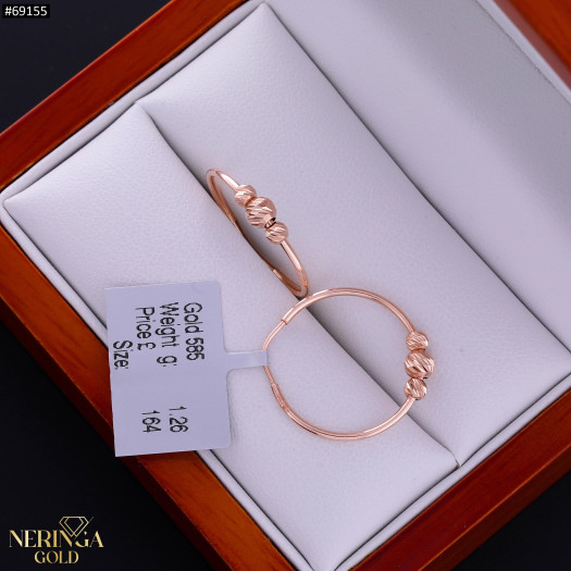 Rose gold hoop earrings #69155